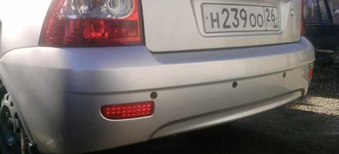 Установка парктроника на Приору