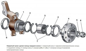 Схема ступицы переднего колеса