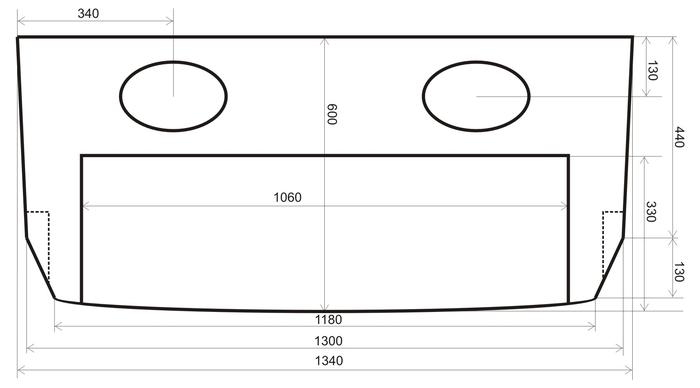 чертеж задней полки ваз 2114 чертеж задней полки ваз 2114