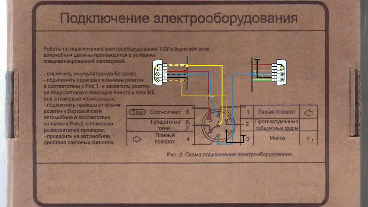 Распиновка фаркопа лада Гранта
