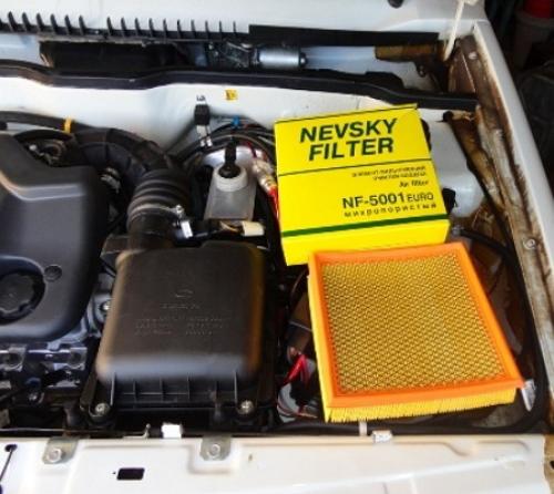 установка воздушного фильтра Ваз 2114